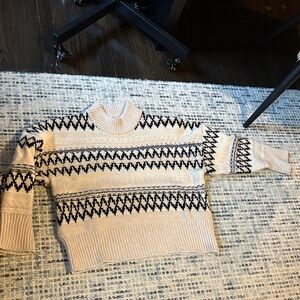 Rag & Bone Cream and Black Knit Sweater